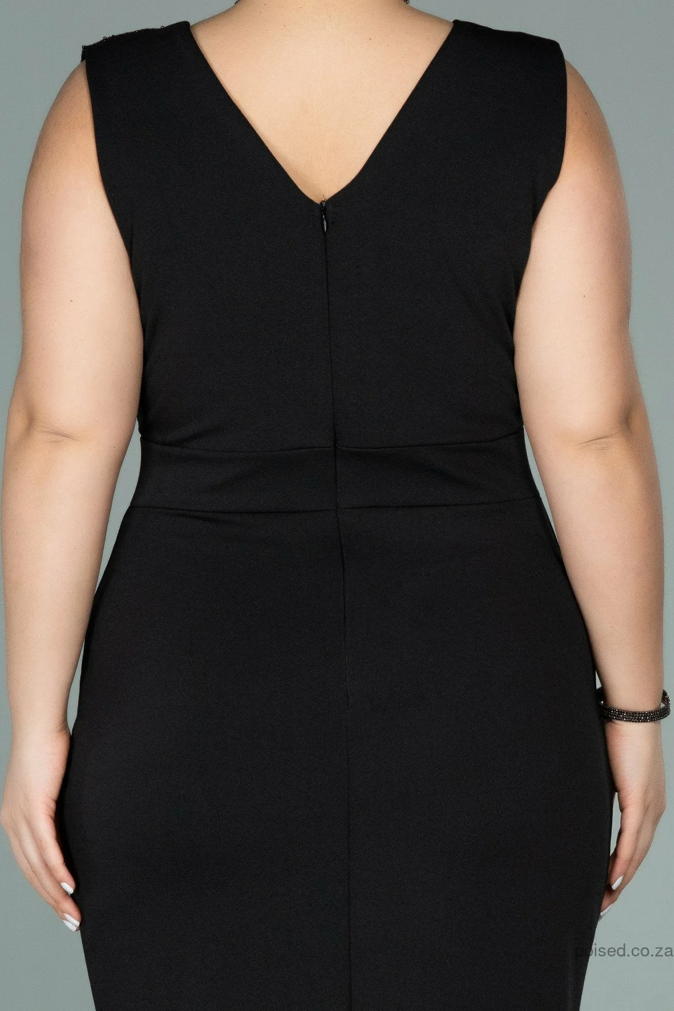 29950 Black Sequins Detail Mermaid Dress