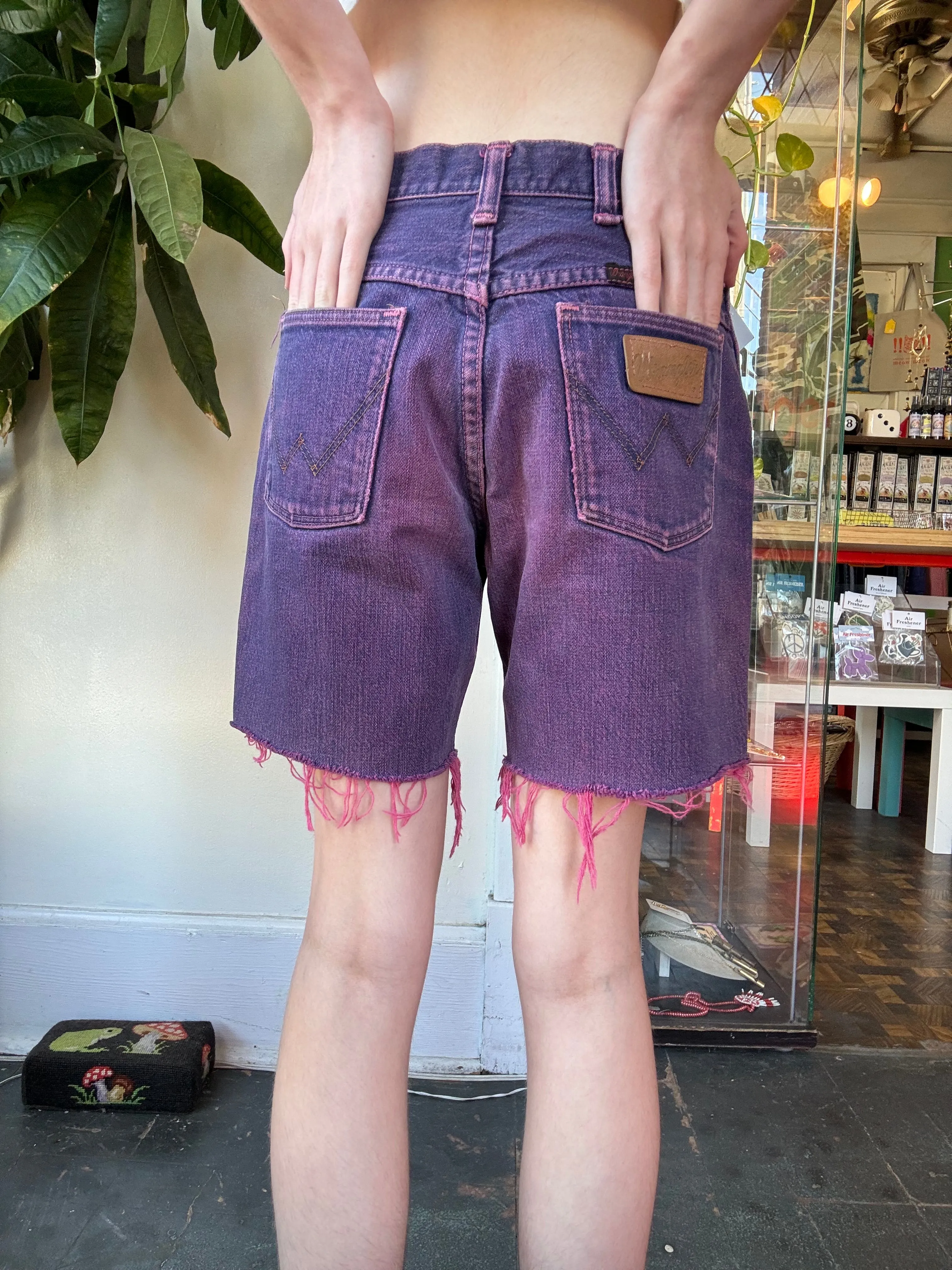70s/80s dyed Wrangler cut-off denim shorts