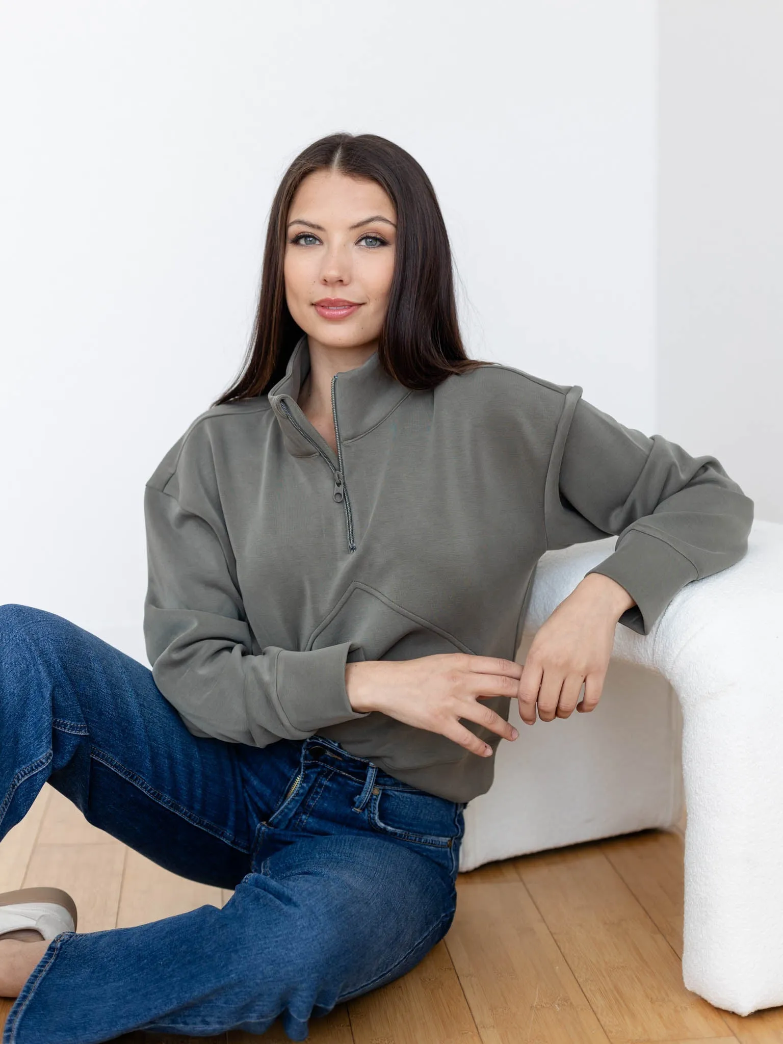 7DIAMONDS Rev Crop Quarter-Zip