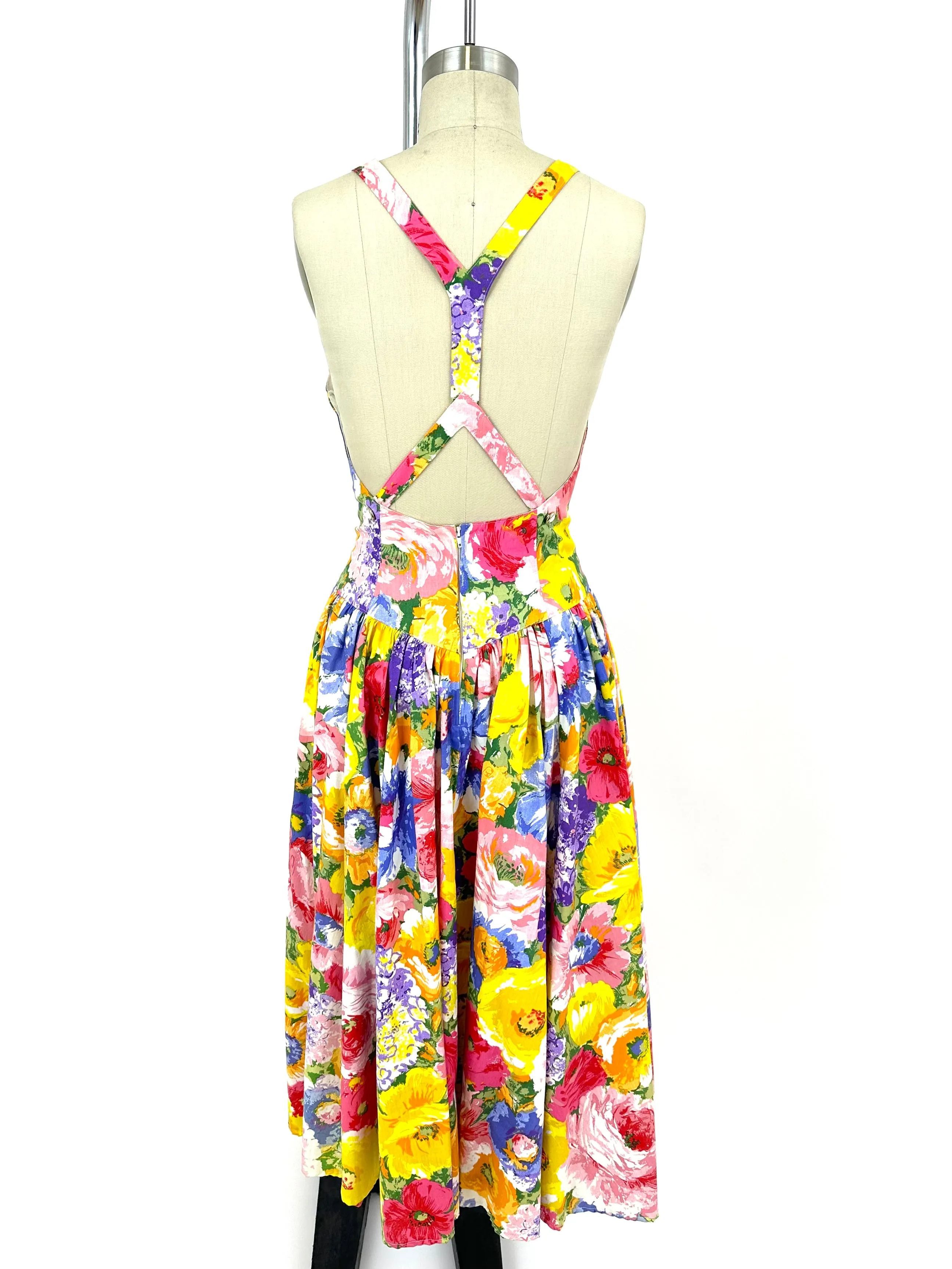 80s Geary Roark Kamisoto Garden Party Dress