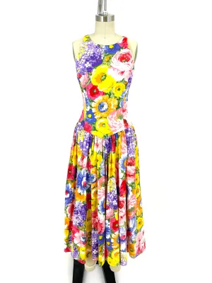 80s Geary Roark Kamisoto Garden Party Dress