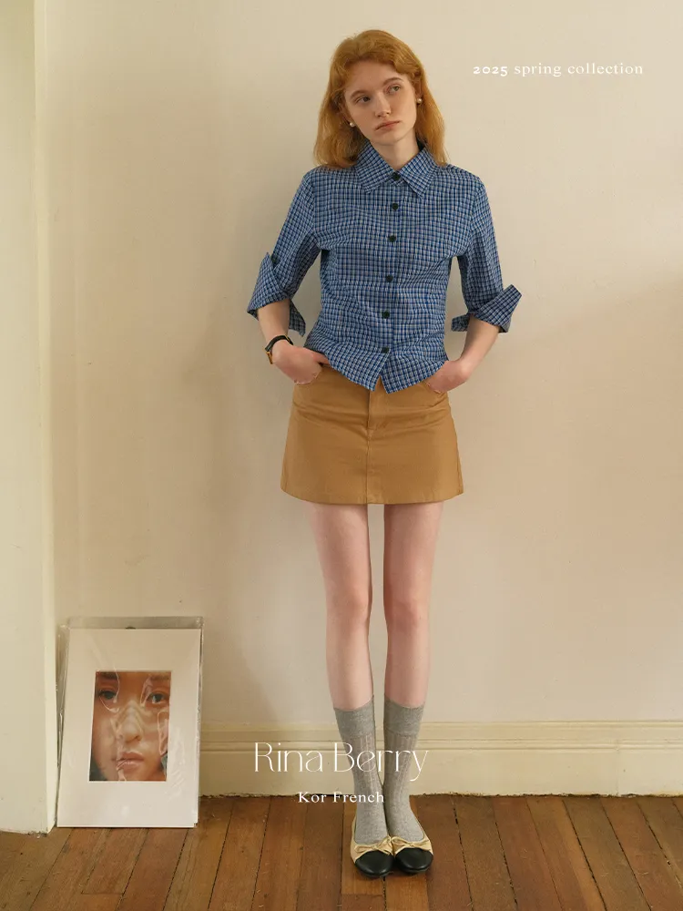 A-Line Cotton Mini Skirt
