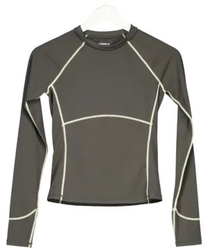 Adanola Green Ultimate Seam Detail Long Sleeve Top UK S