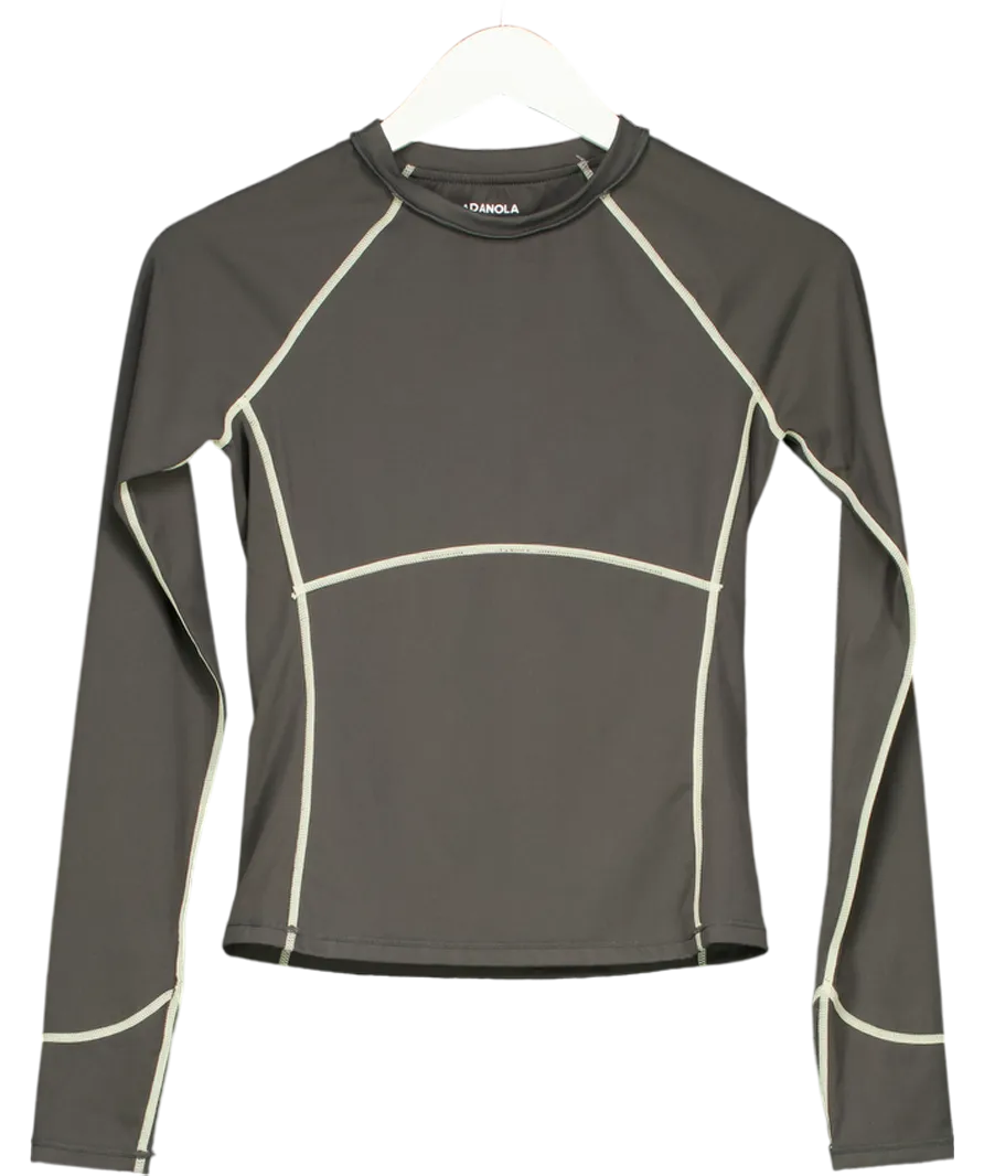 Adanola Green Ultimate Seam Detail Long Sleeve Top UK S