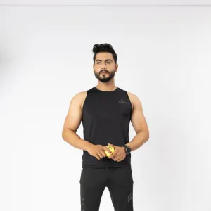 ADORAL DRY FIT SLEEVELESS  BLACK (IMPORTED)