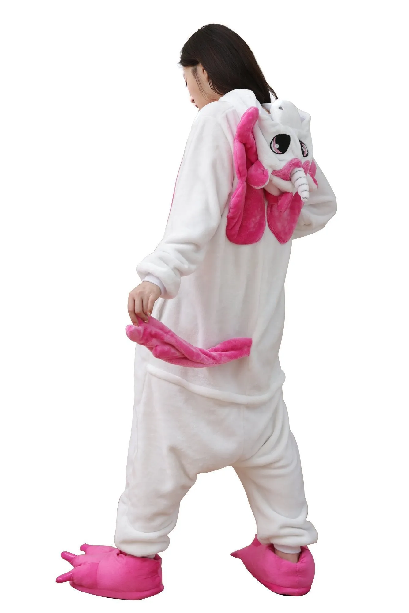 Adult Hot Pink Unicorn Pegasus Kigurumi Onesies Costume Pajamas