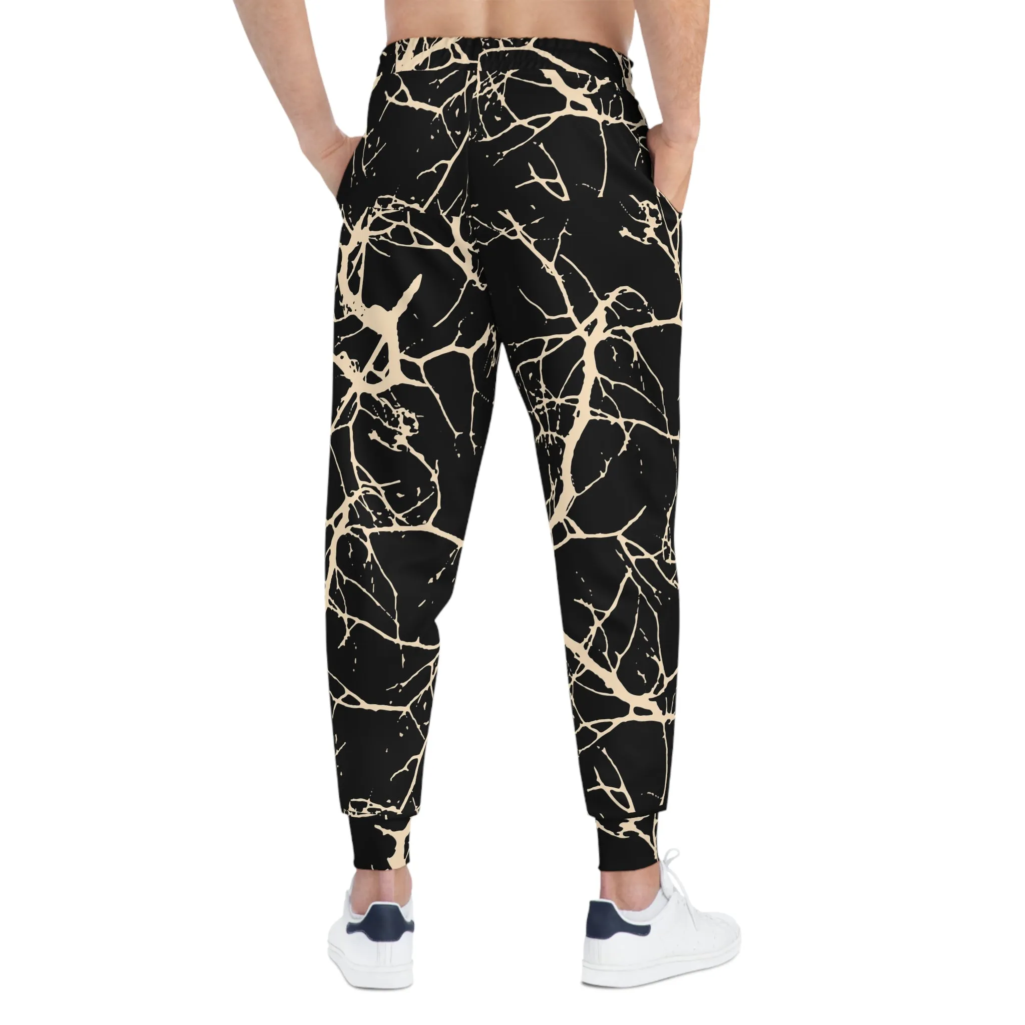 AF Black Marble Athletic Joggers for Comfortable Workouts