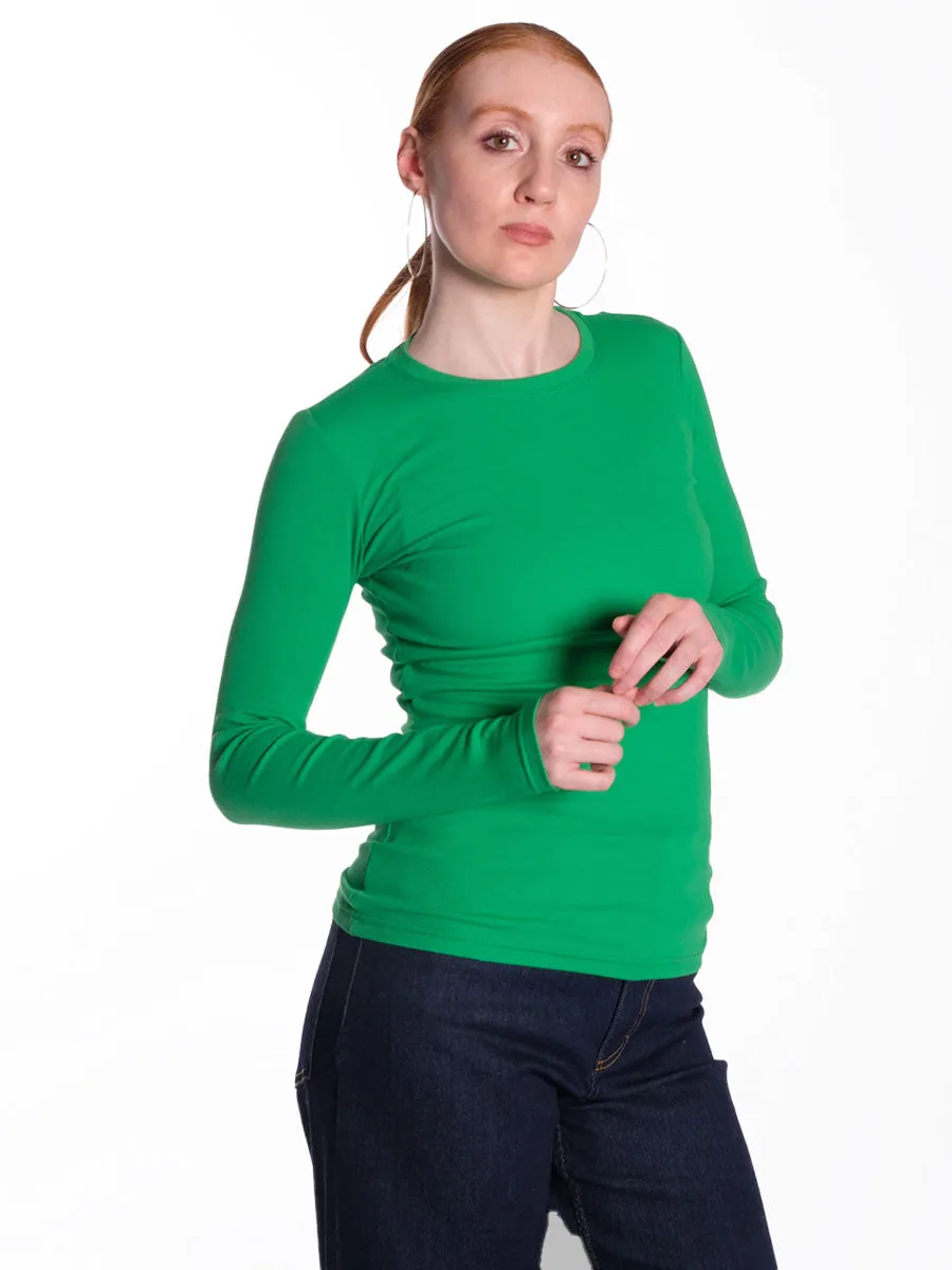 Alexa Long Sleeve Tee - Fern Green