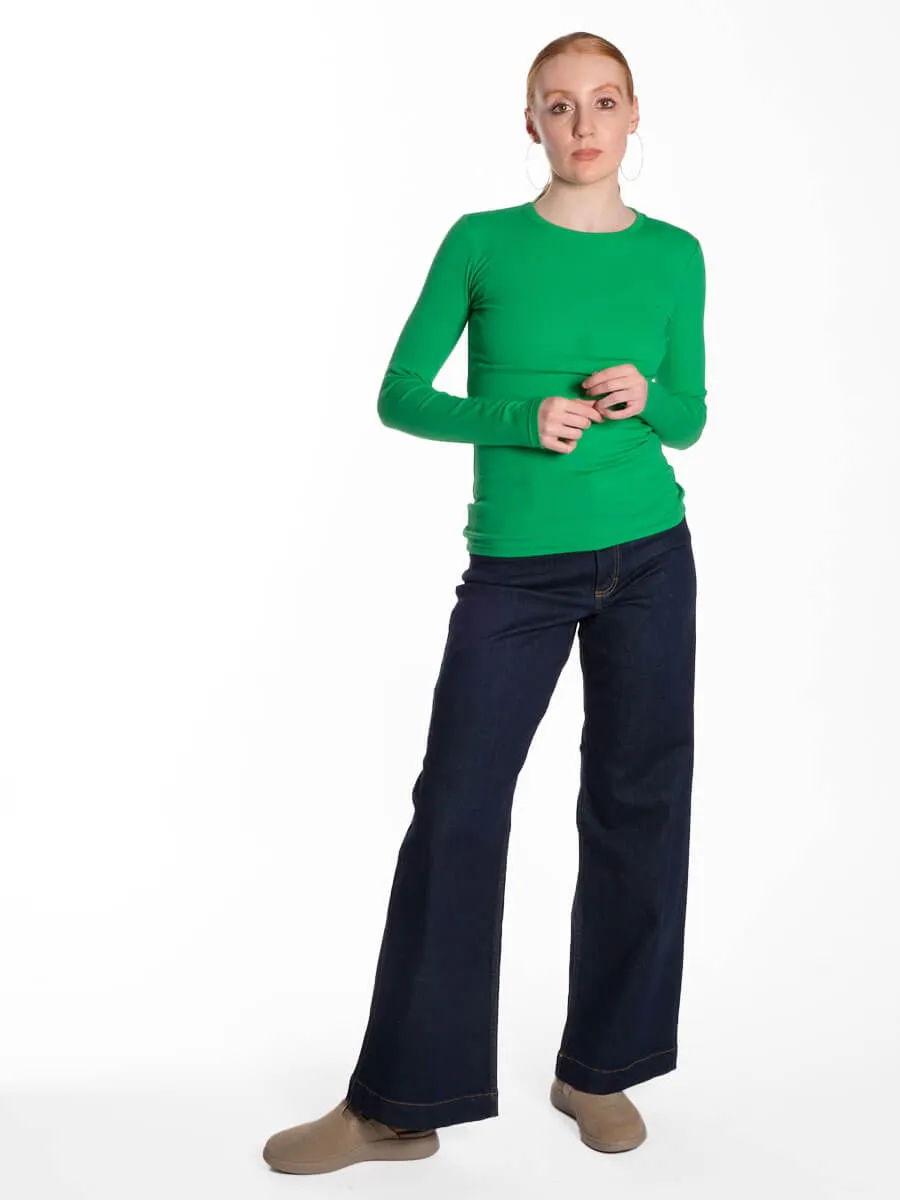 Alexa Long Sleeve Tee - Fern Green