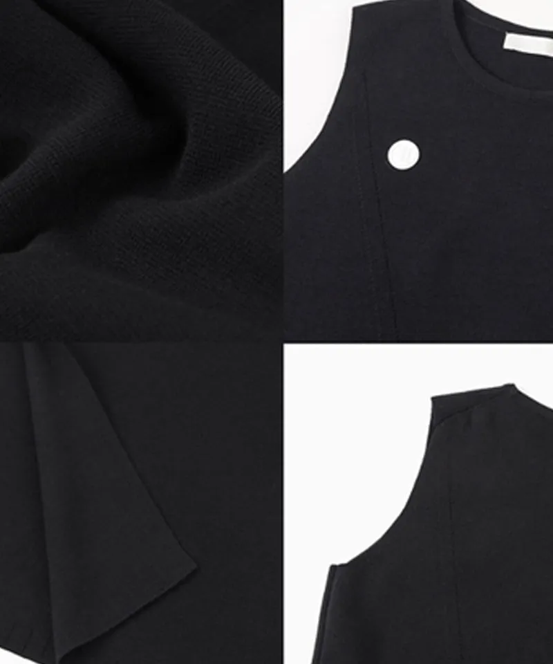 Anell Golf Cathy Slit Knit Dress - Black