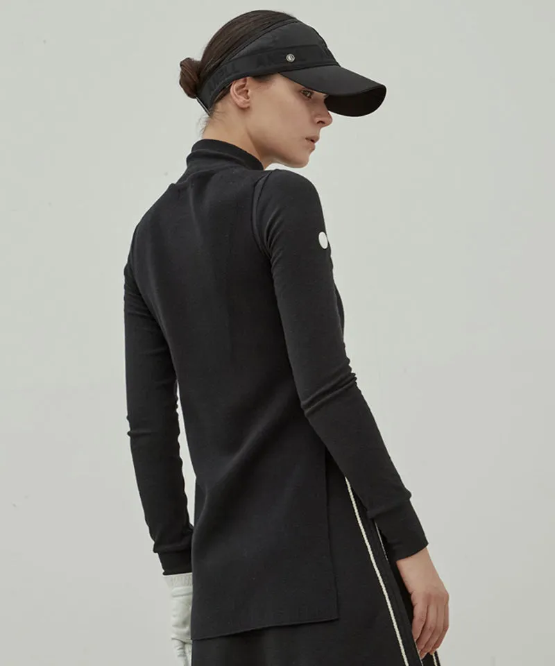 Anell Golf Cathy Slit Knit Dress - Black
