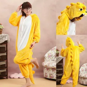 Animal Adult Yellow Dinosaur Onesie kigurumi Costume Pajamas