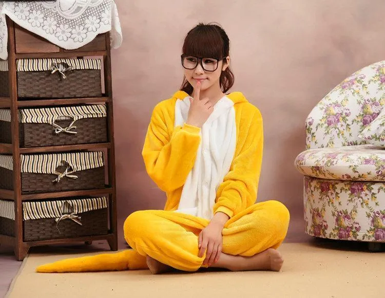 Animal Adult Yellow Dinosaur Onesie kigurumi Costume Pajamas