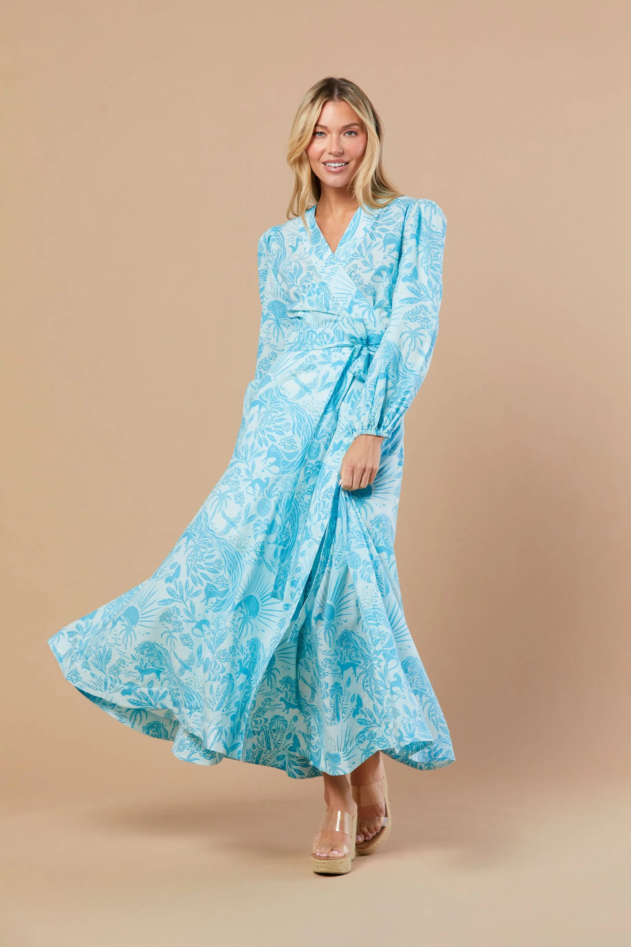 Annabel Dress in Whimsical Island Sky