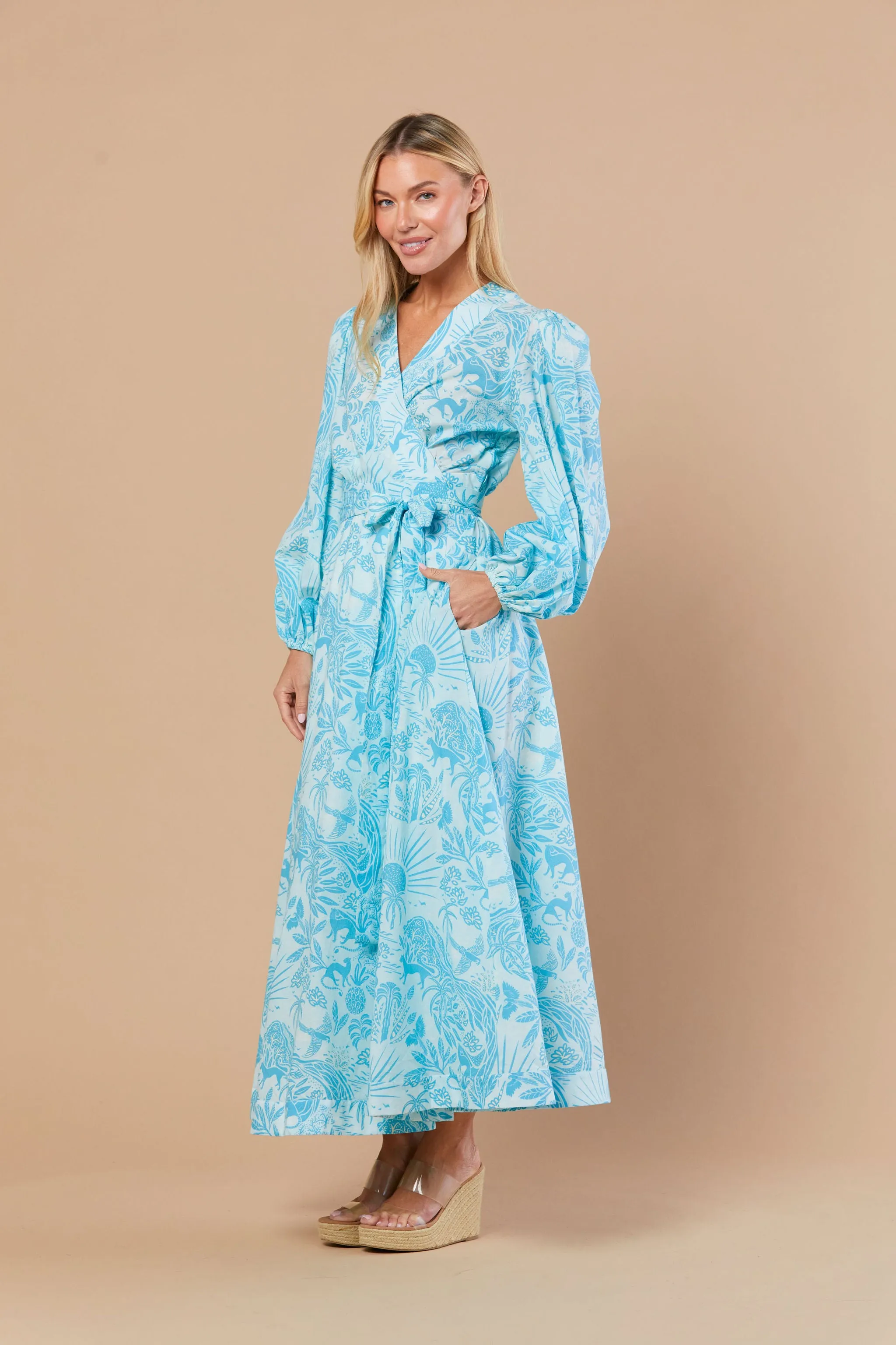 Annabel Dress in Whimsical Island Sky