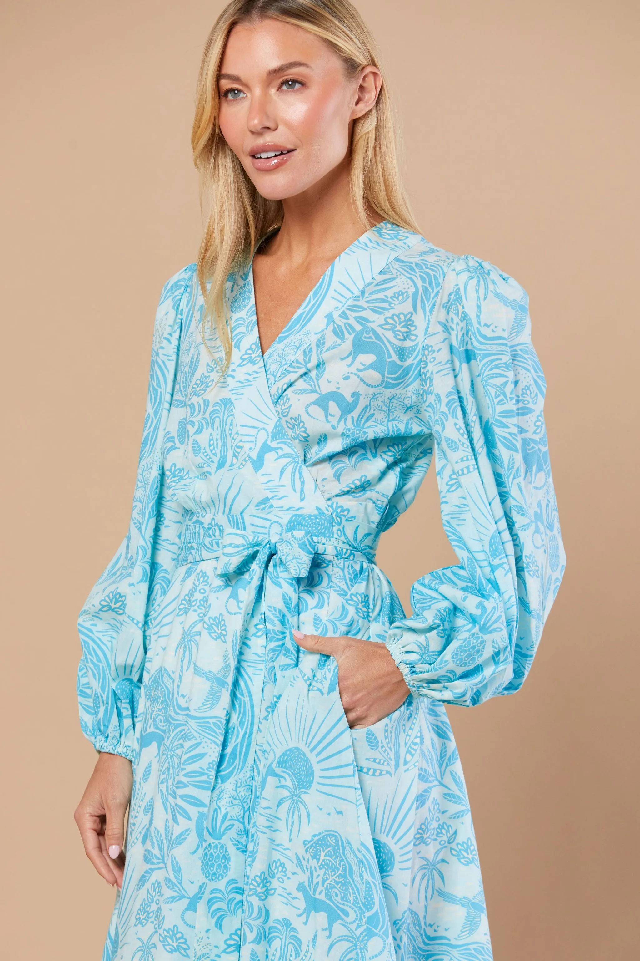 Annabel Dress in Whimsical Island Sky