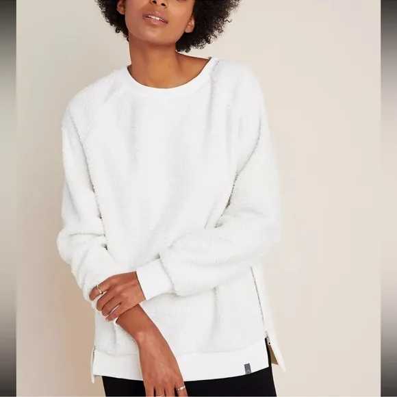 Anthro Varley Kerri Side-Zip Sherpa Sweatshirt Sz M