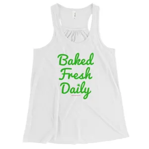 Baked Fresh Daily Cannabis Racerback Tank Top
