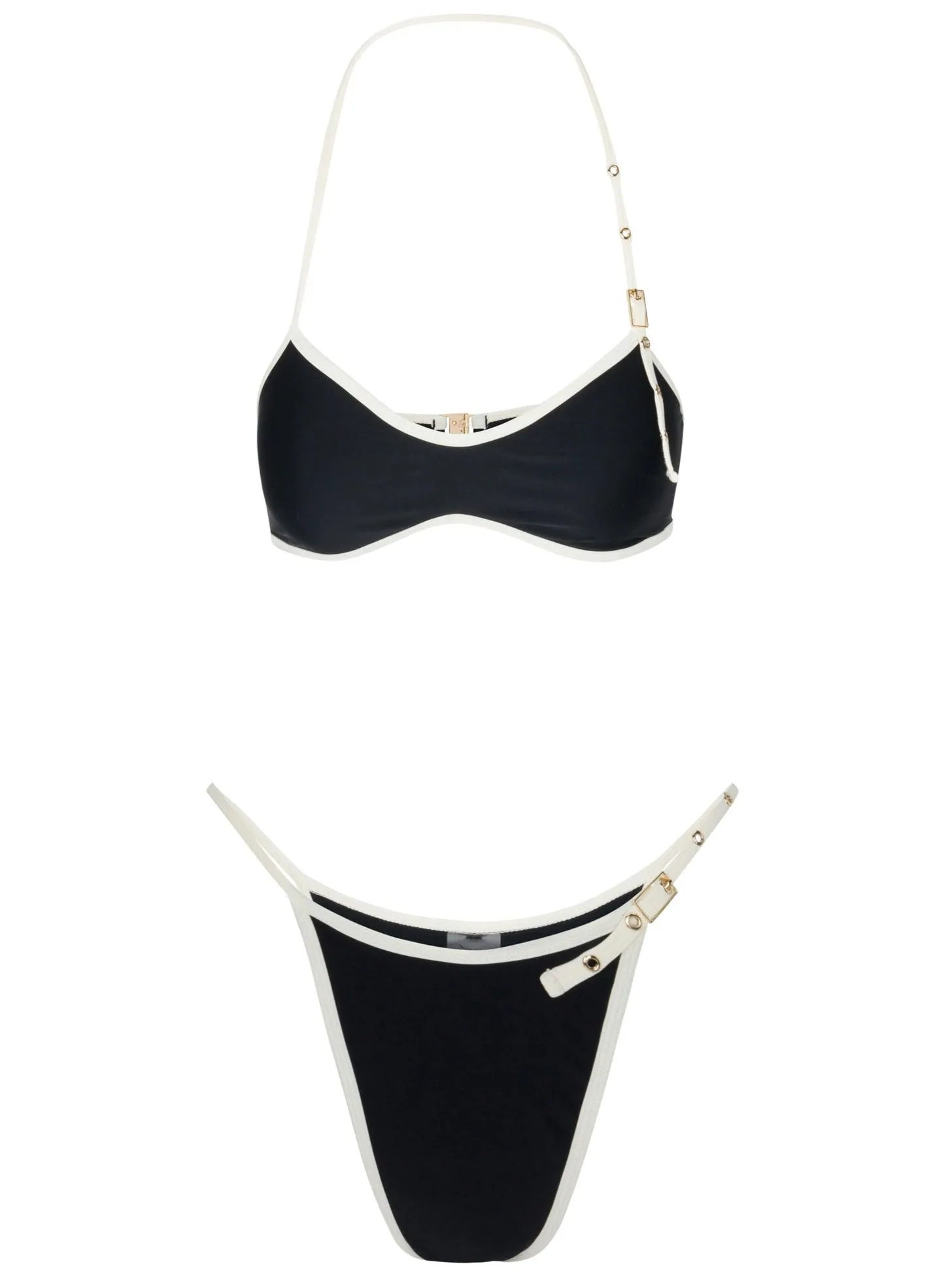 Bardot Buckle Bikini Bottom | Black