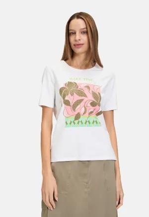 Basic Shirt with Floral Graphic