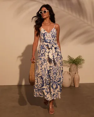 Beachfront Muse Abstract Midi Dress