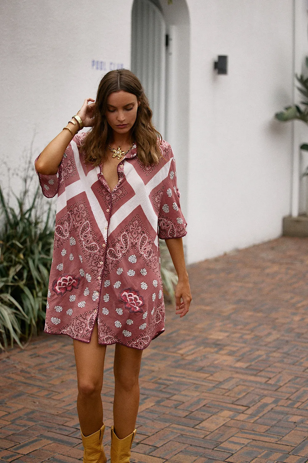 Beautiful Crazy Super Oversized Shirt - Bandana