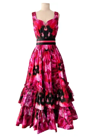 Beautiful Resort 2020 Alexander McQueen by Sarah Burton Floral Printed Cotton Dress w Belt