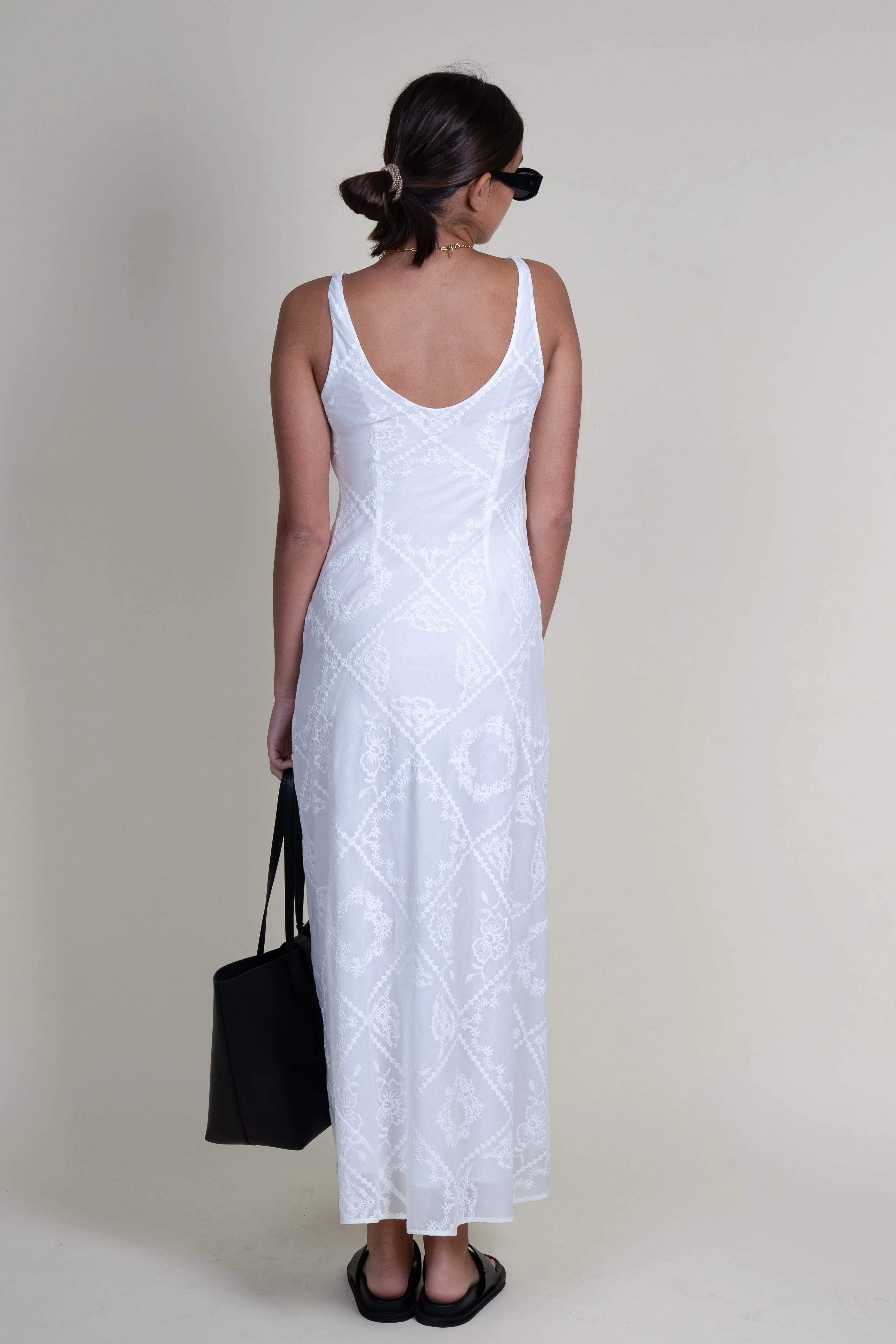 BEC   BRIDGE | Zalea Scoop Neck Dress - White
