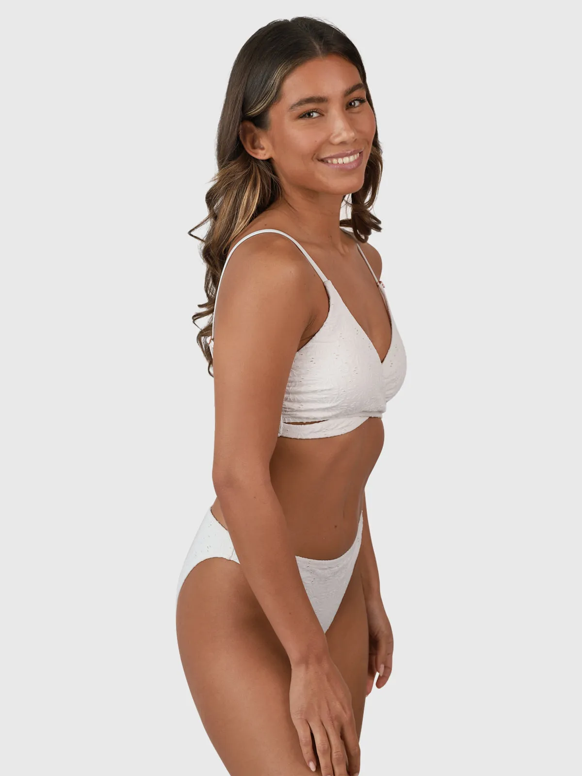 Bella-Broderie Women Bralette Bikini Set | Snow