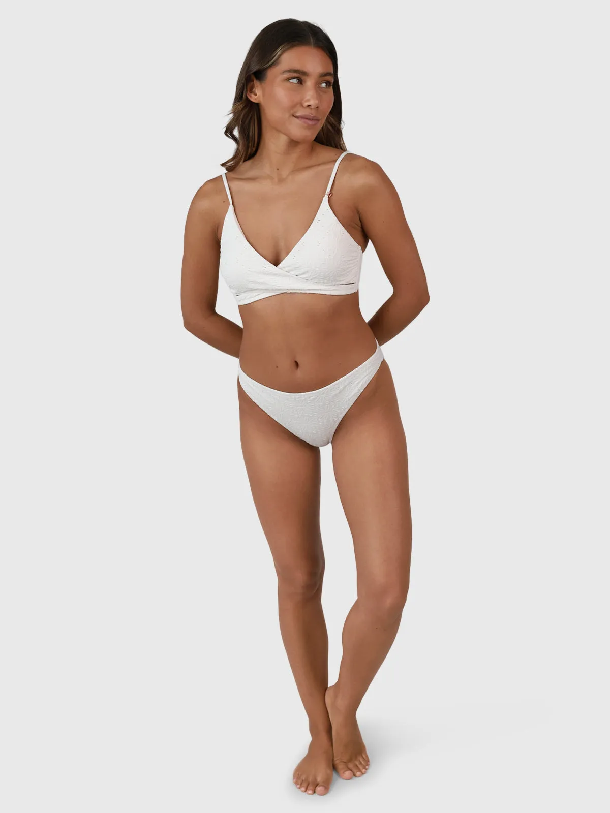 Bella-Broderie Women Bralette Bikini Set | Snow