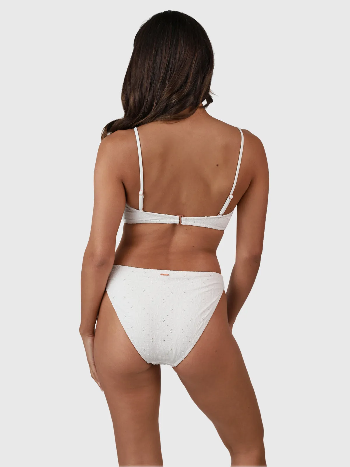 Bella-Broderie Women Bralette Bikini Set | Snow