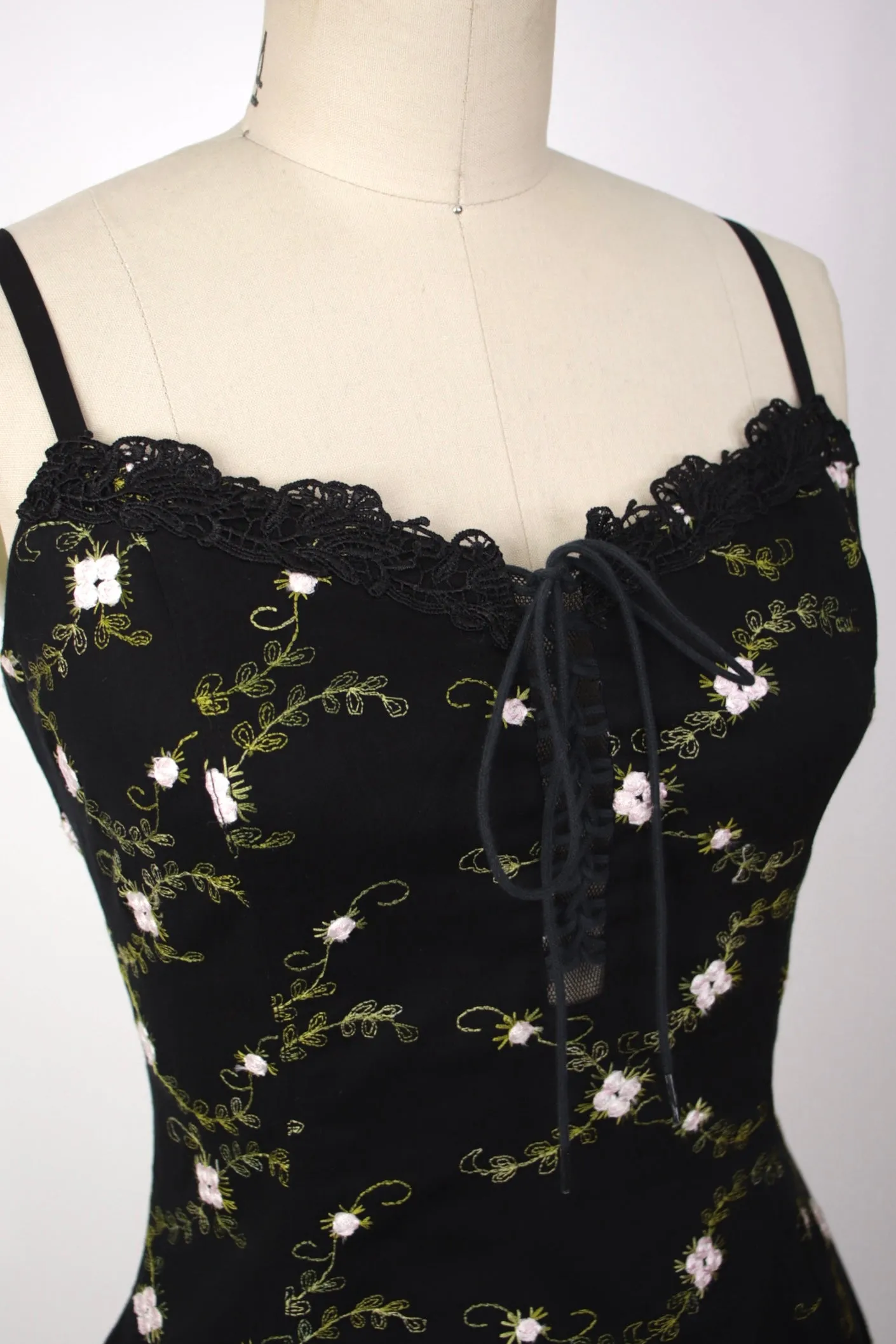 Betsey Johnson Rose Embroidered Dress