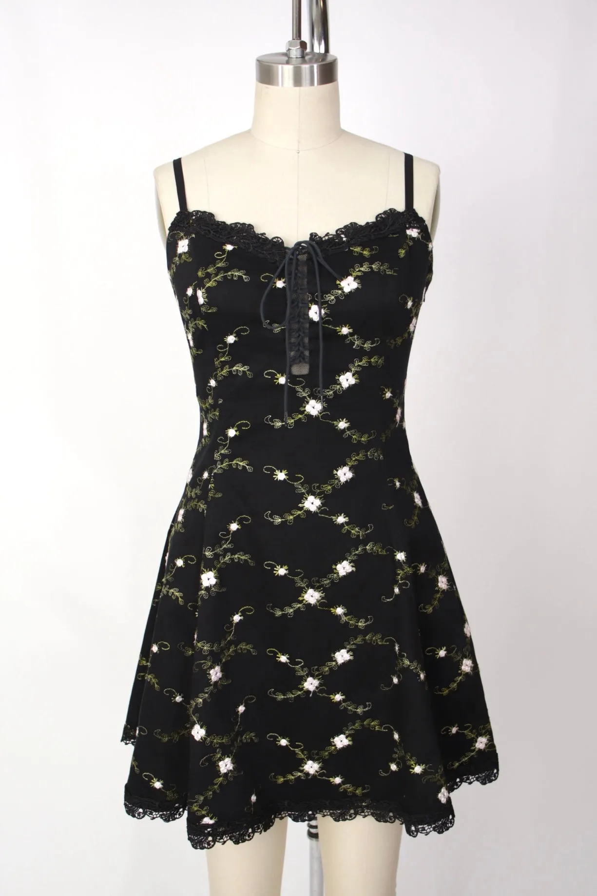 Betsey Johnson Rose Embroidered Dress