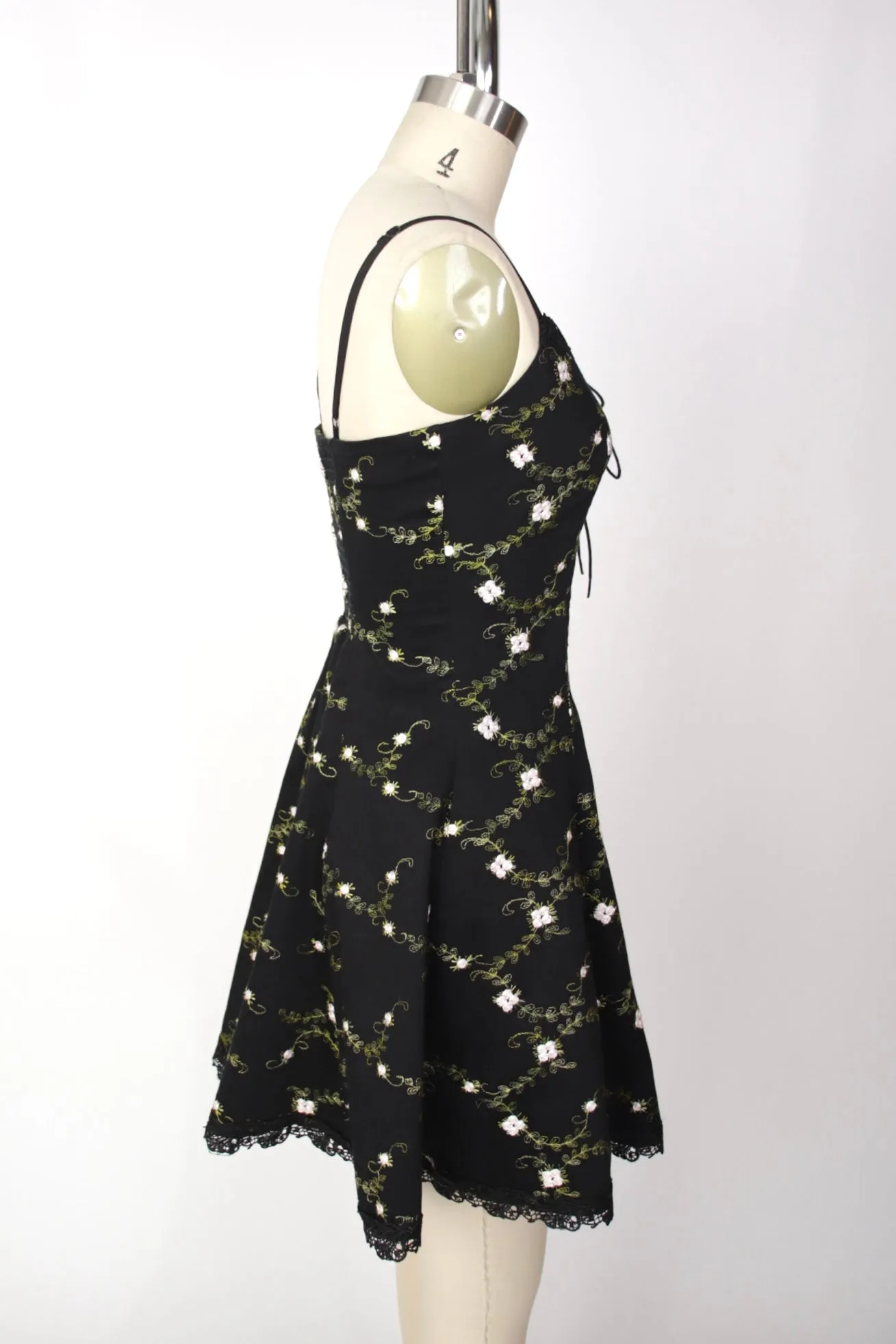 Betsey Johnson Rose Embroidered Dress