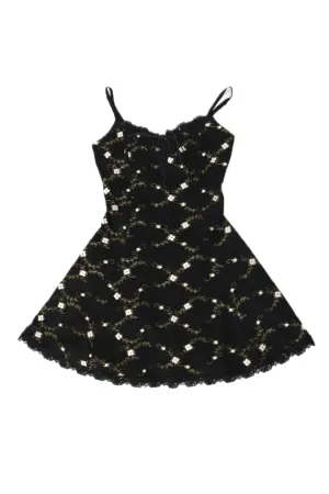 Betsey Johnson Rose Embroidered Dress