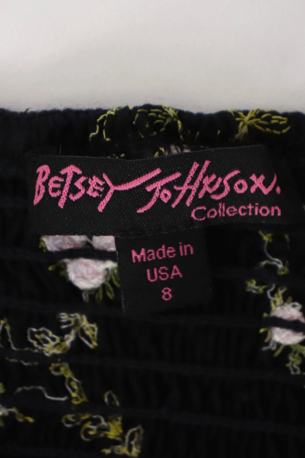 Betsey Johnson Rose Embroidered Dress