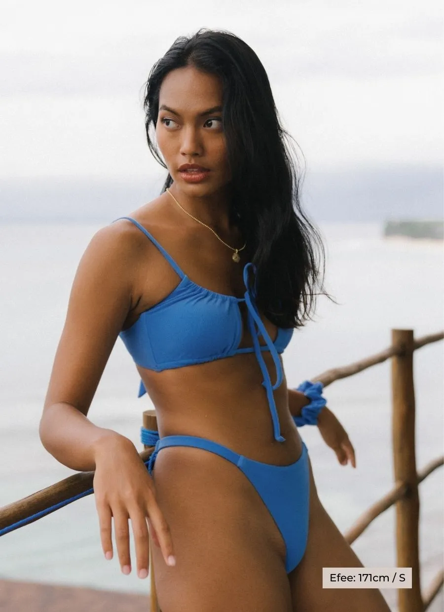 Bikini Bottom Ruby - Azure Blue Terry