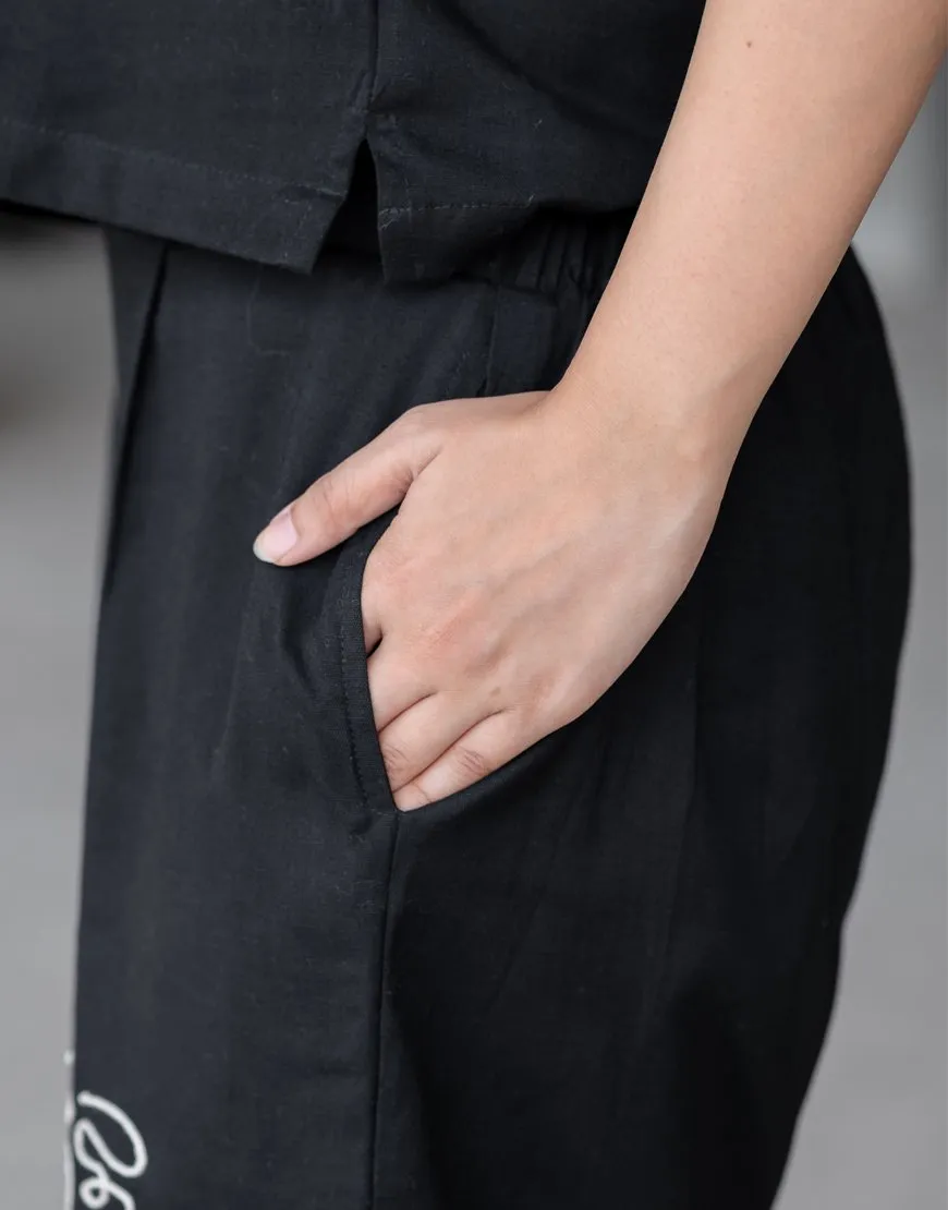 Black Artsy Palazzo