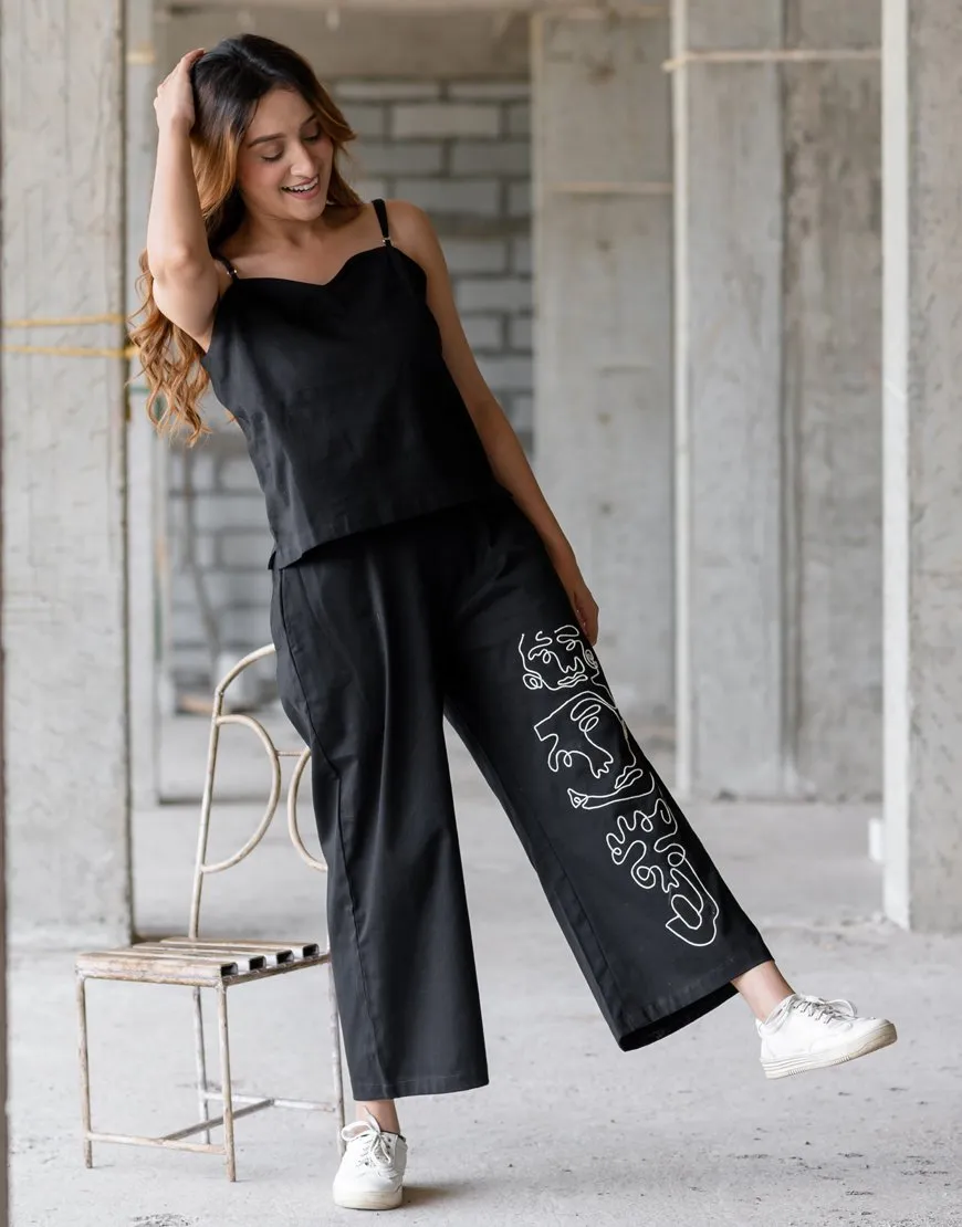 Black Artsy Palazzo