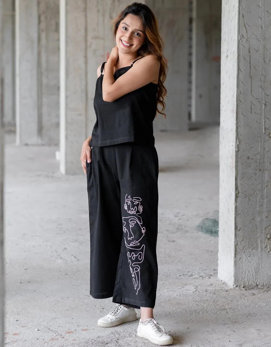 Black Artsy Palazzo