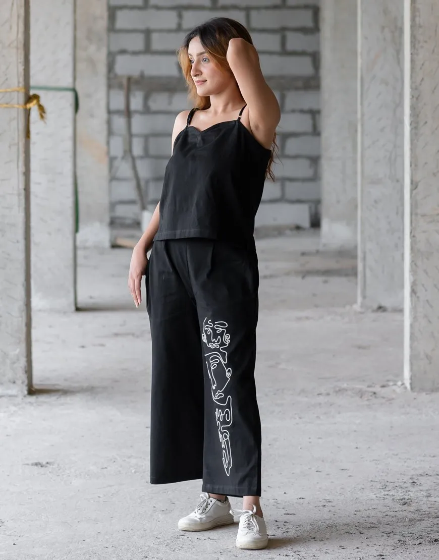 Black Artsy Palazzo