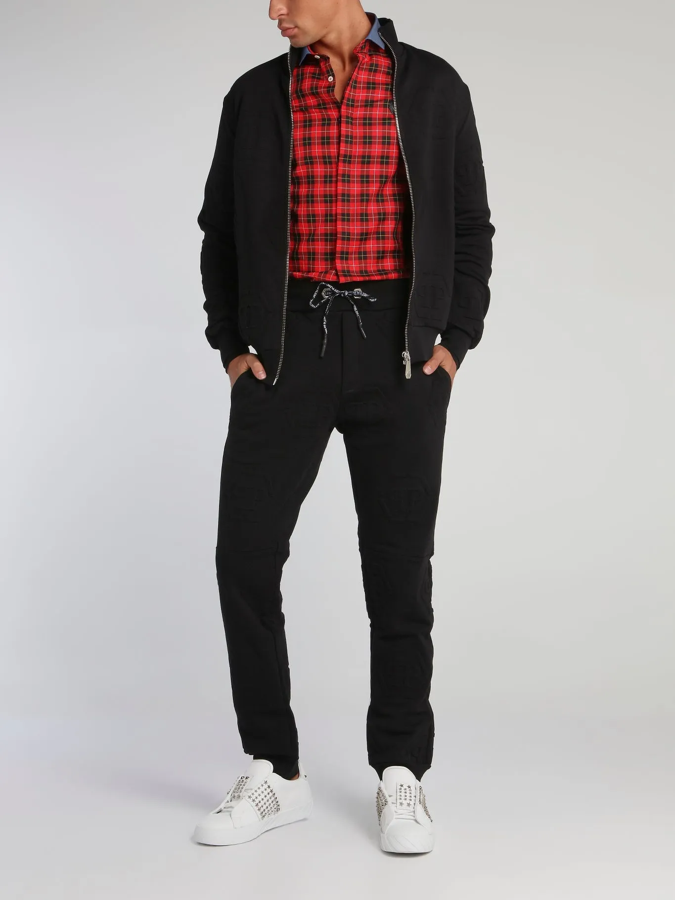 Black Logo High NeckJogging Jacket