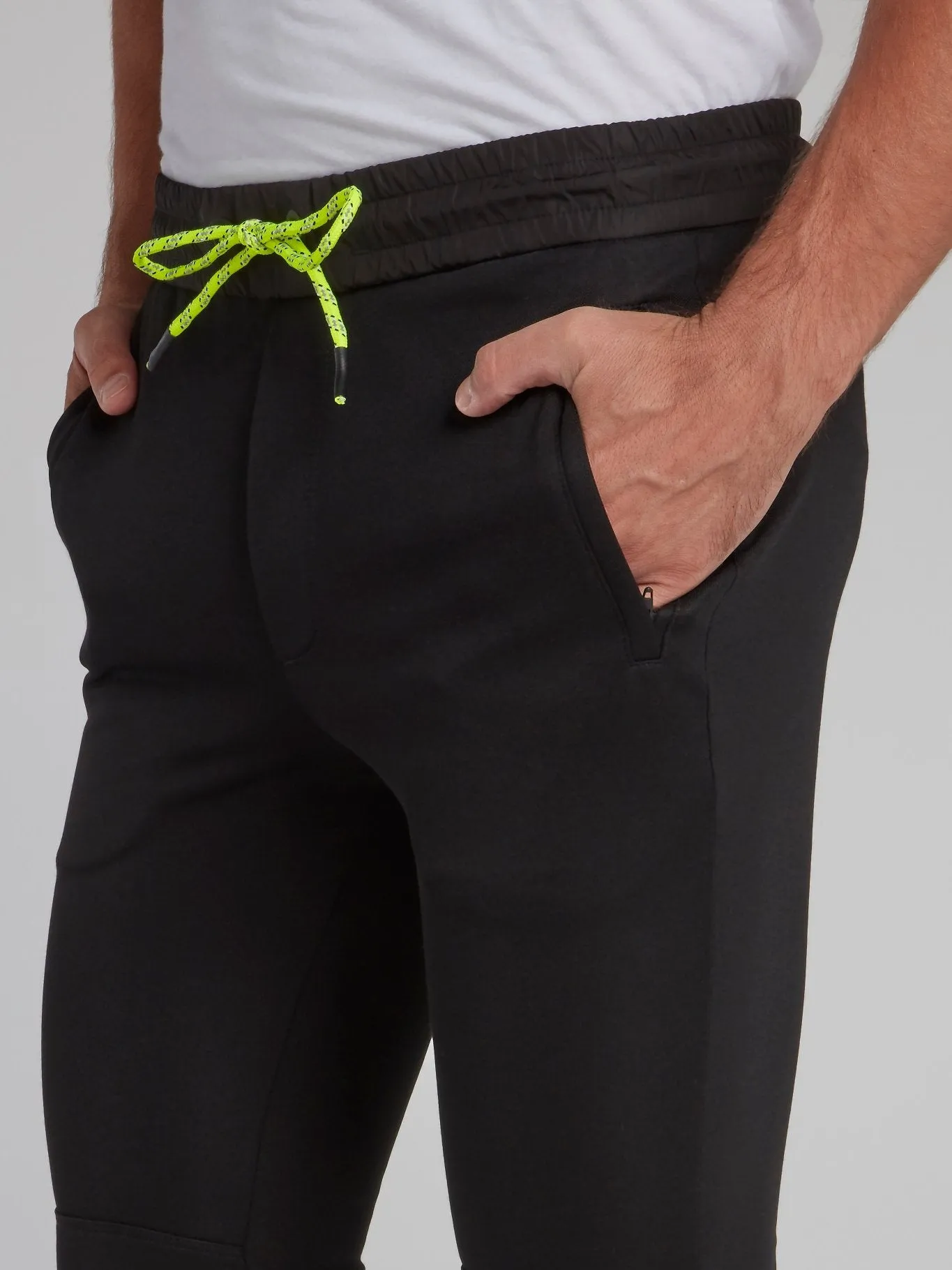 Black Rear Zip Detail Active Pants
