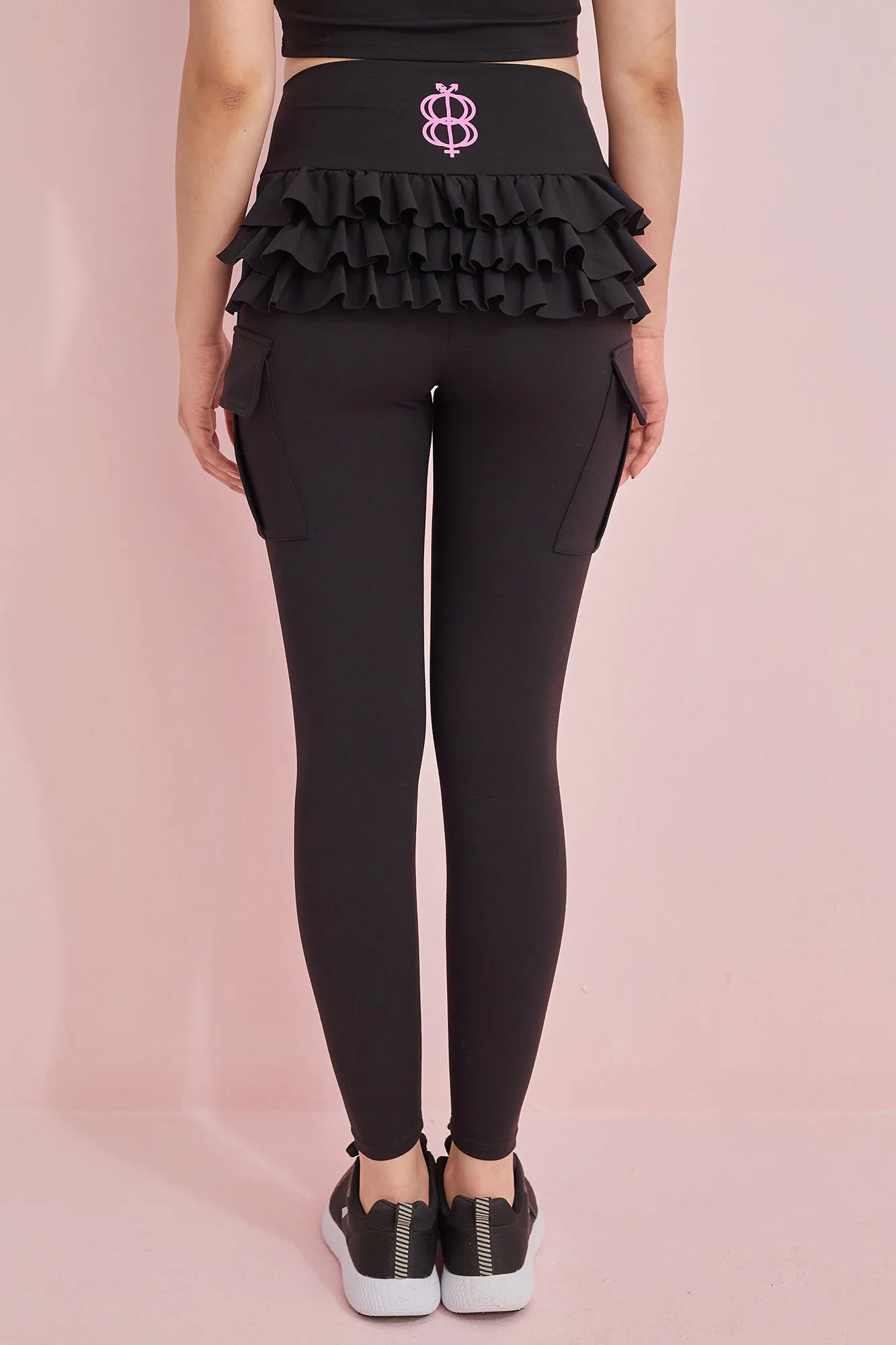 Black Ruffle Leggings