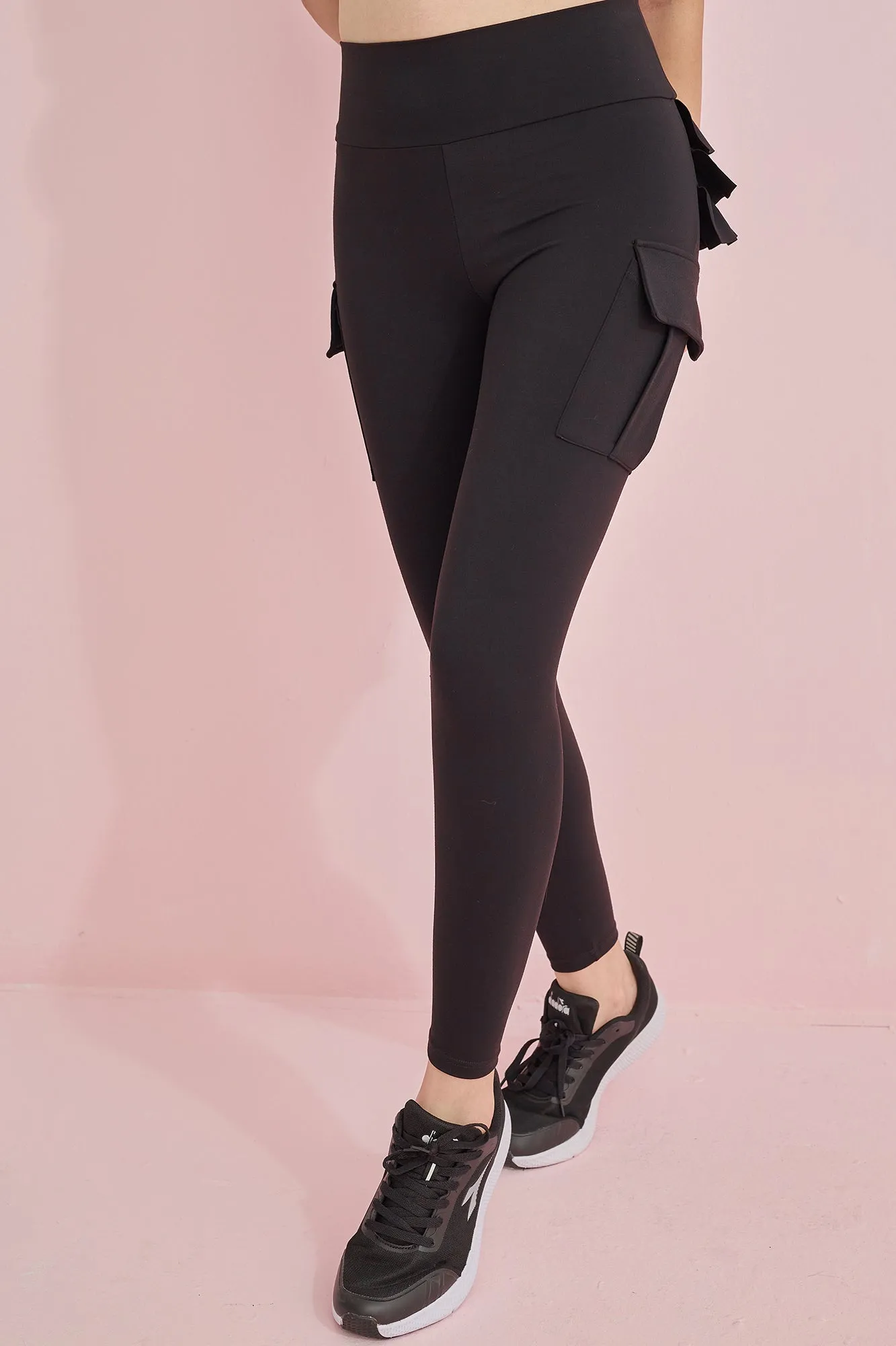 Black Ruffle Leggings