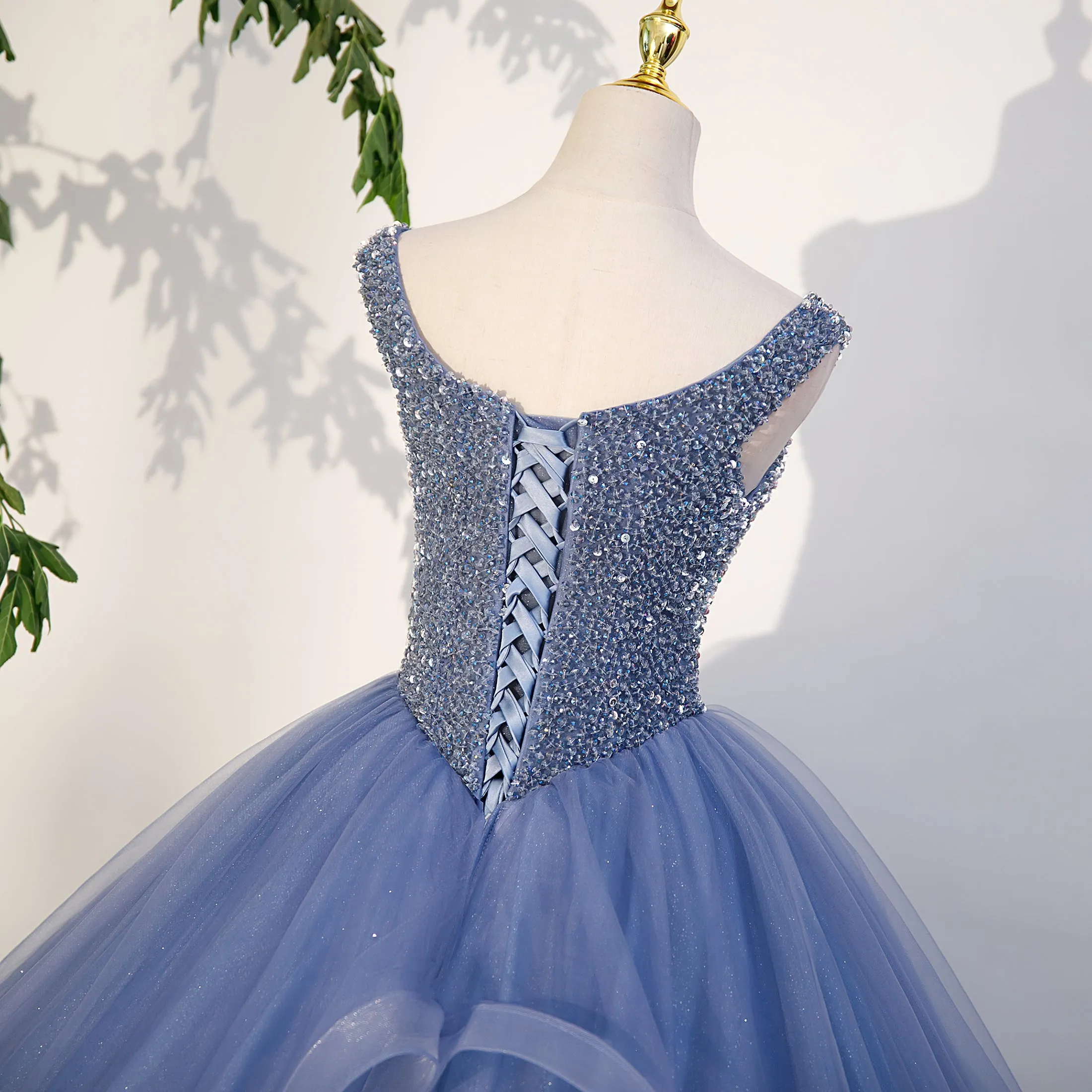 Blue Quinceanera Dresses Party Gown Floor Length Dress