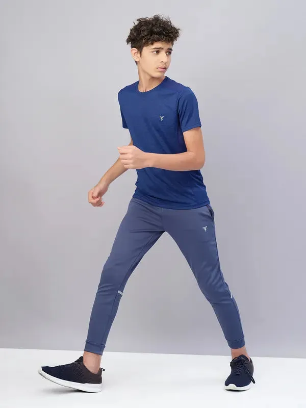 Boys Melange Slim Fit Crew Neck T-shirt with DOUBLE COOL