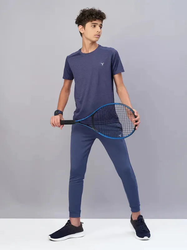 Boys Melange Slim Fit Crew Neck T-shirt with DOUBLE COOL