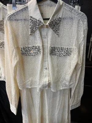 BUTTON UP SHIRT LACE SET