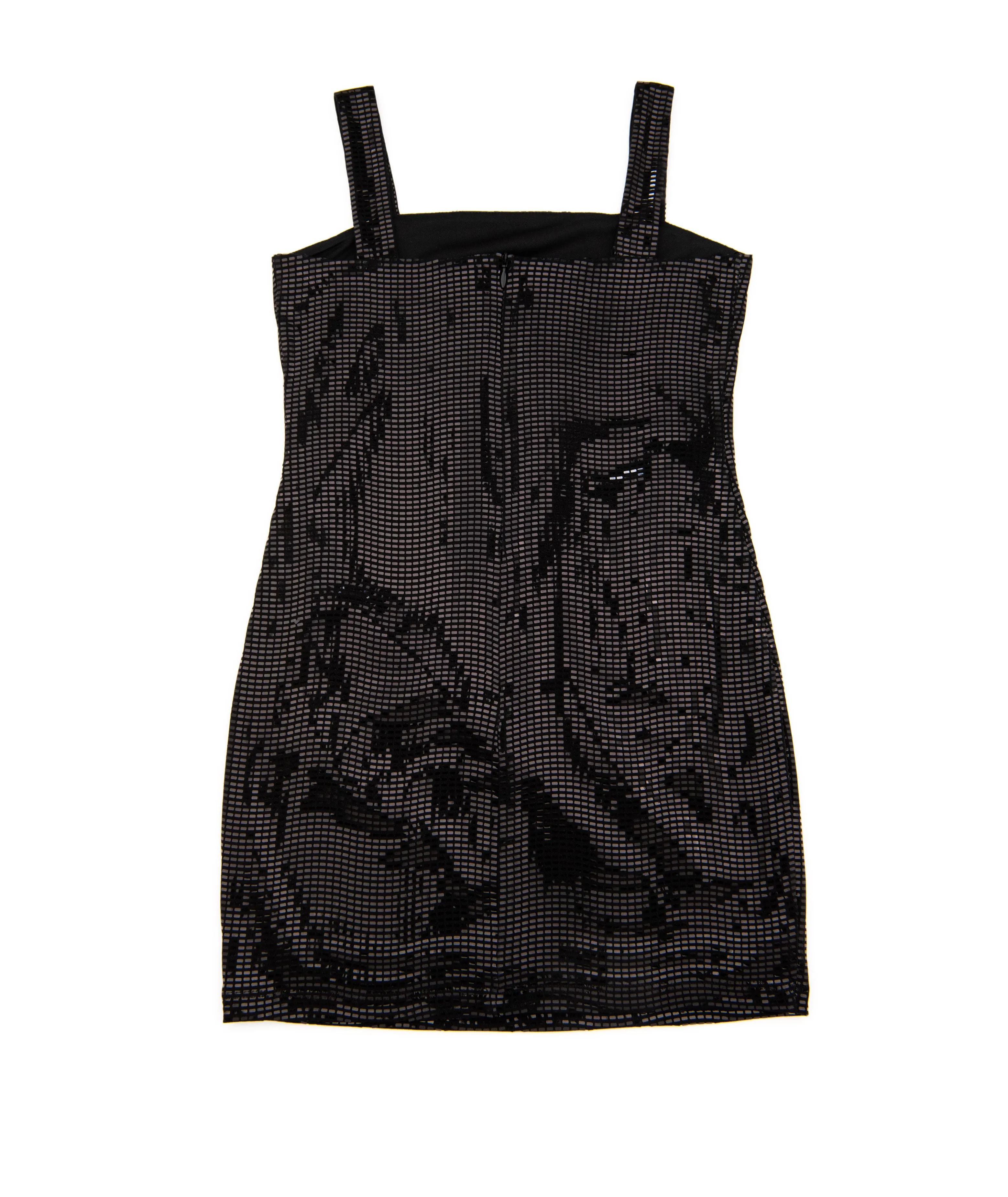 By Debra Girls Black Soft Sequin Straight Strap Dress